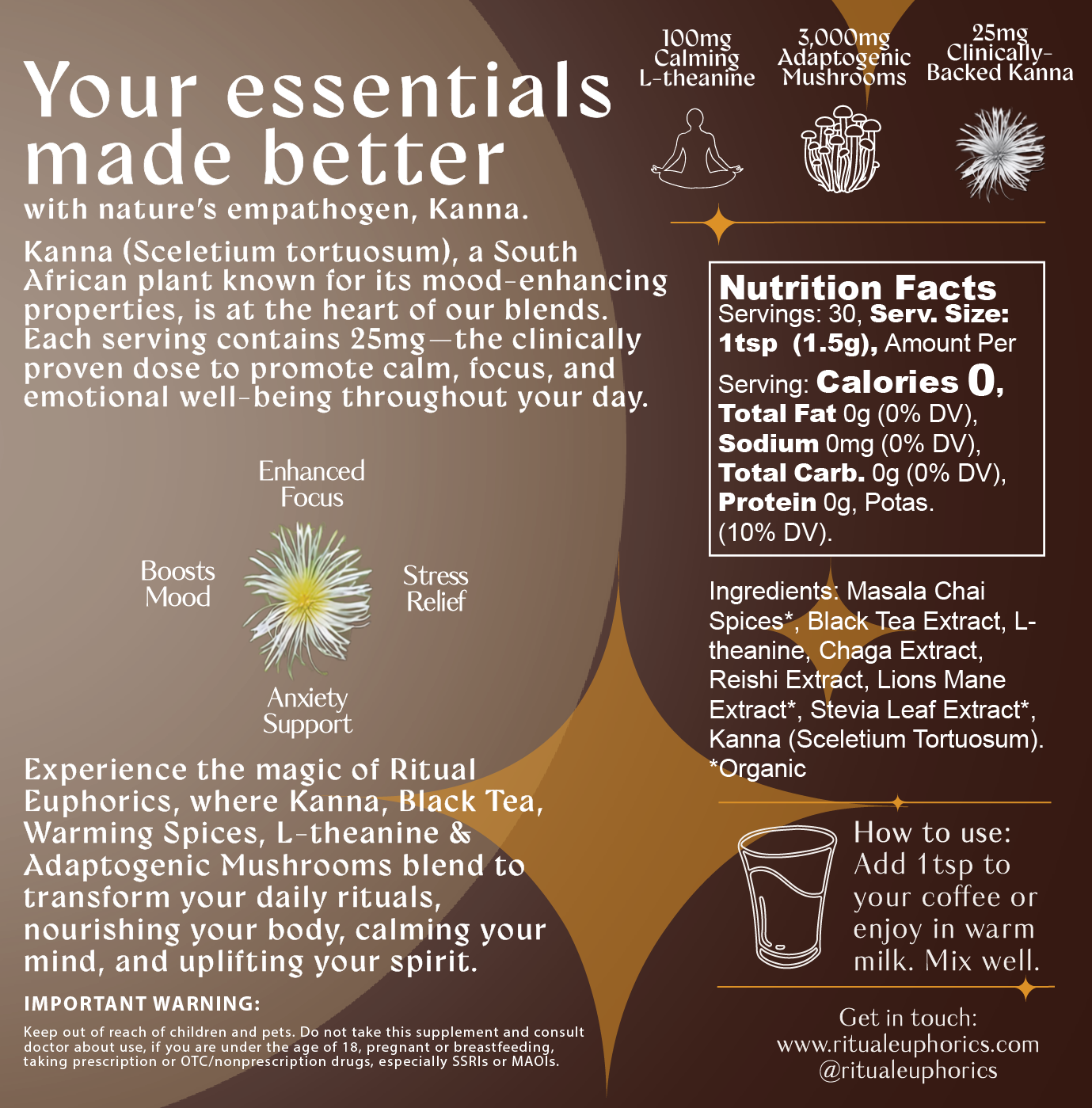 Chai Kanna Latte – Warming Adaptogen Blend