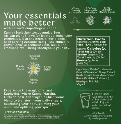 Matcha Kanna Latte – Calm Energy Focus Blend