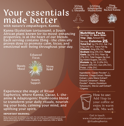 30 Servings of Kanna Mushroom Cacao Latte